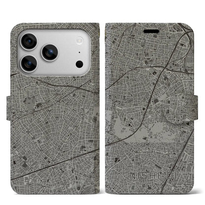 【西大井（東京都）】地図柄iPhoneケース（手帳タイプ）