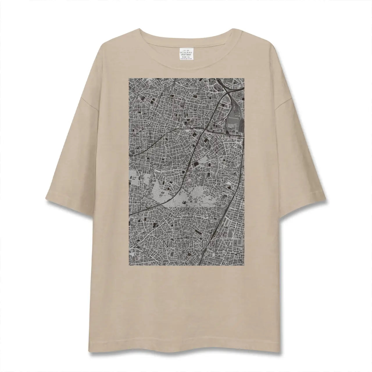 【西大井（東京都）】地図柄ビッグシルエットTシャツ