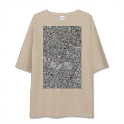 【西大井（東京都）】地図柄ビッグシルエットTシャツ