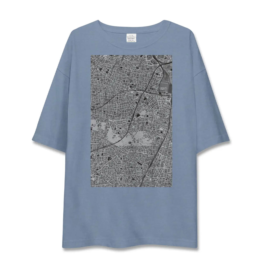 【西大井(東京都)】地図柄ビッグシルエットTシャツ
