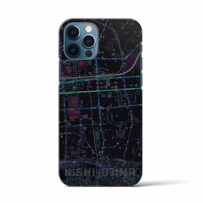 【西大島（東京都）】地図柄iPhoneケース（バックカバータイプ）