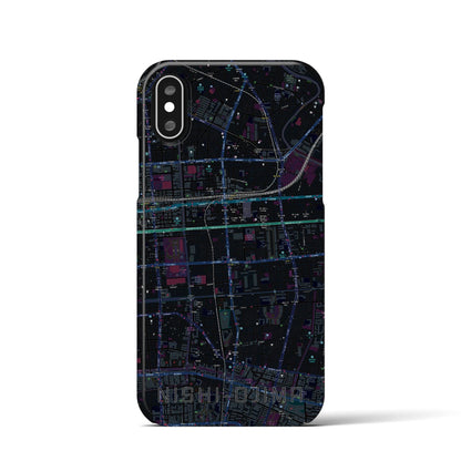 【西大島（東京都）】地図柄iPhoneケース（バックカバータイプ）