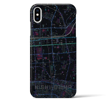 【西大島（東京都）】地図柄iPhoneケース（バックカバータイプ）