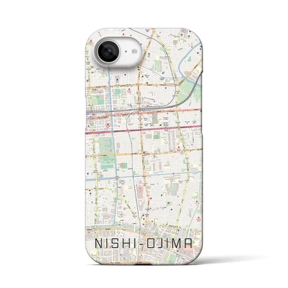 【西大島（東京都）】地図柄iPhoneケース（バックカバータイプ）