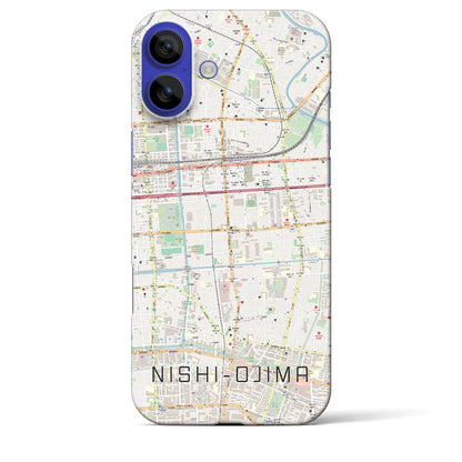 【西大島（東京都）】地図柄iPhoneケース（バックカバータイプ）ナチュラル・iPhone 16 Pro Max 用