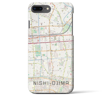 【西大島（東京都）】地図柄iPhoneケース（バックカバータイプ）