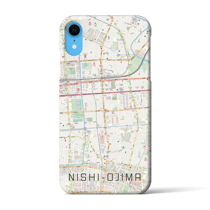 【西大島（東京都）】地図柄iPhoneケース（バックカバータイプ）