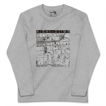 【西大島（東京都）】地図柄ロングスリーブTシャツ