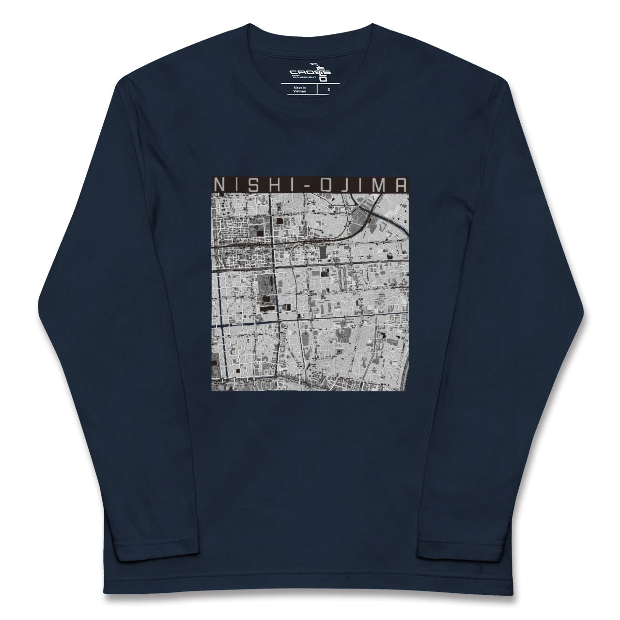【西大島（東京都）】地図柄ロングスリーブTシャツ