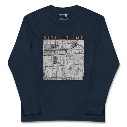 【西大島（東京都）】地図柄ロングスリーブTシャツ