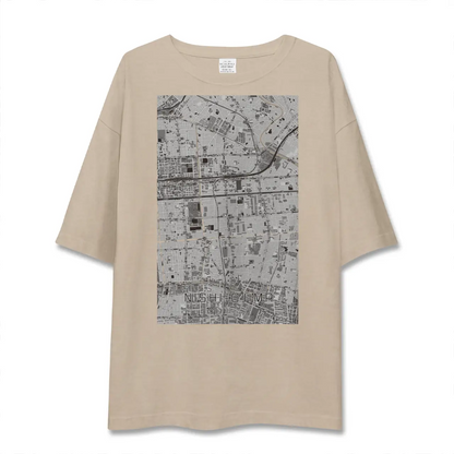 【西大島（東京都）】地図柄ビッグシルエットTシャツ