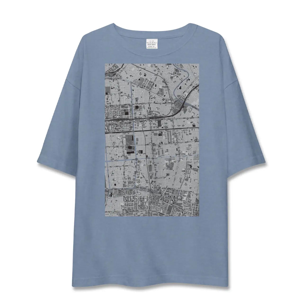 【西大島（東京都）】地図柄ビッグシルエットTシャツ
