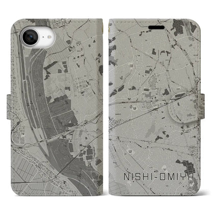 【西大宮（埼玉県）】地図柄iPhoneケース（手帳タイプ）