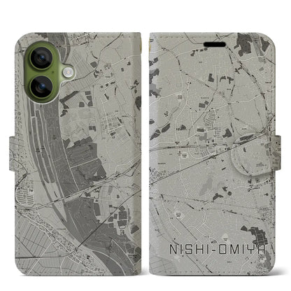 【西大宮（埼玉県）】地図柄iPhoneケース（手帳タイプ）