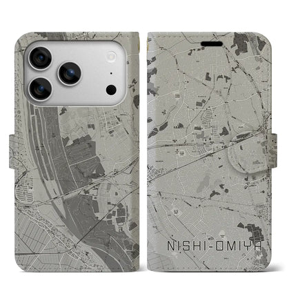 【西大宮（埼玉県）】地図柄iPhoneケース（手帳タイプ）