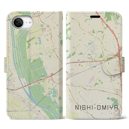 【西大宮（埼玉県）】地図柄iPhoneケース（手帳タイプ）