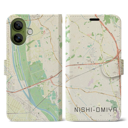 【西大宮（埼玉県）】地図柄iPhoneケース（手帳タイプ）