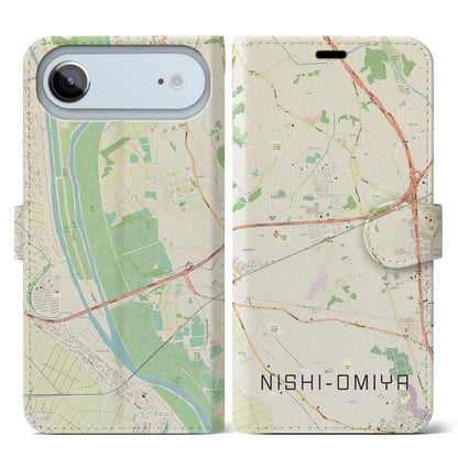 【西大宮（埼玉県）】地図柄iPhoneケース（手帳タイプ）