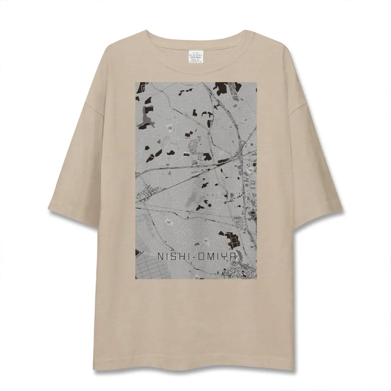 【西大宮（埼玉県）】地図柄ビッグシルエットTシャツ