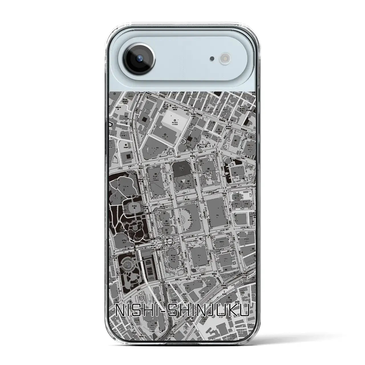 【西新宿（東京都）】地図柄iPhoneケース（クリアタイプ）