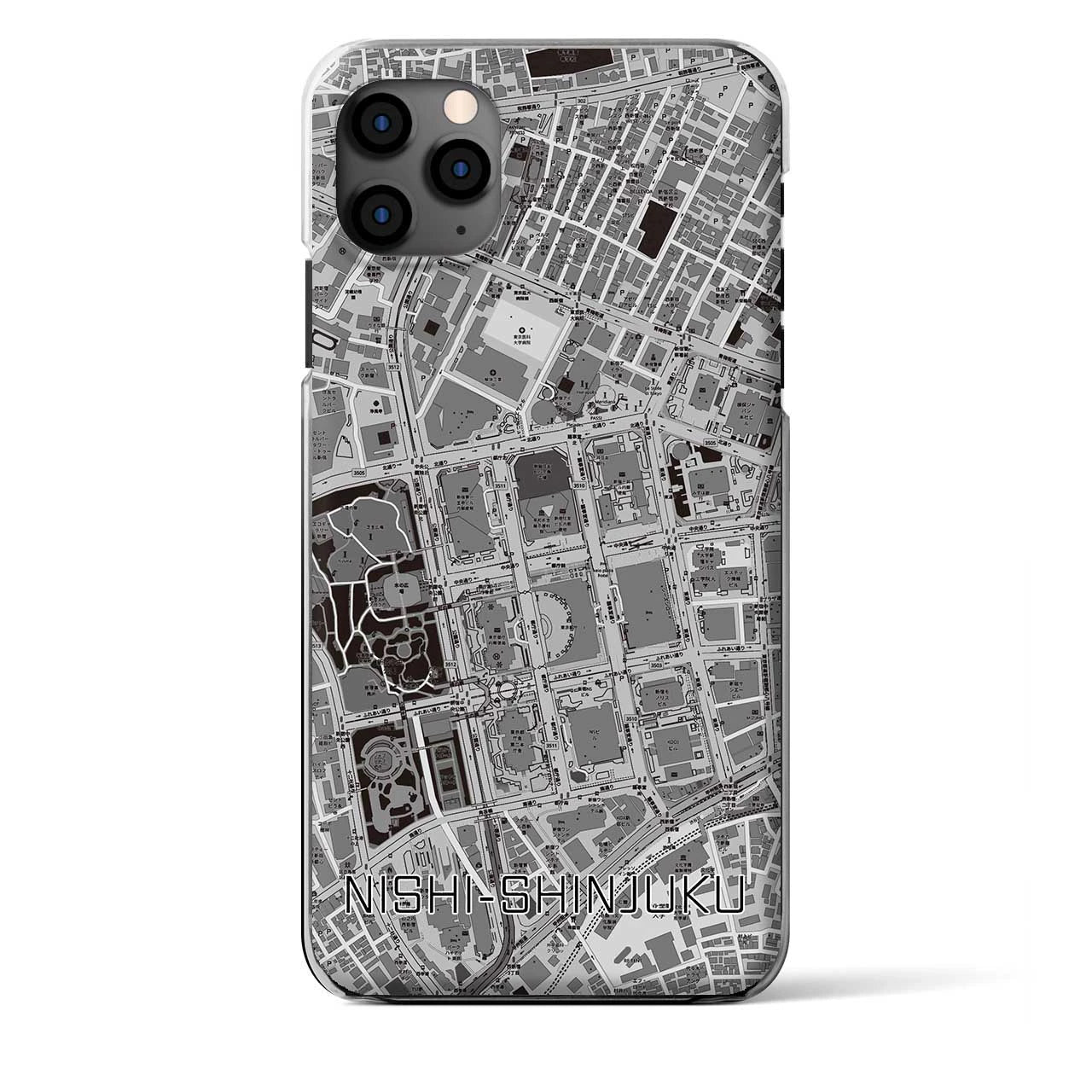 【西新宿（東京都）】地図柄iPhoneケース（クリアタイプ）