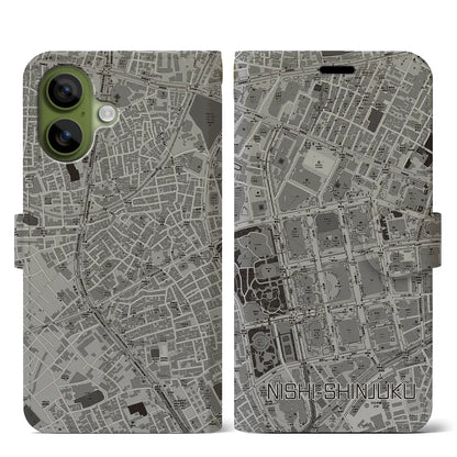 【西新宿（東京都）】地図柄iPhoneケース（手帳タイプ）