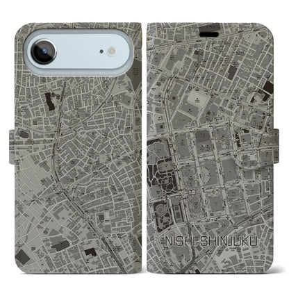 【西新宿（東京都）】地図柄iPhoneケース（手帳タイプ）