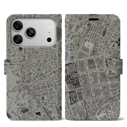 【西新宿（東京都）】地図柄iPhoneケース（手帳タイプ）