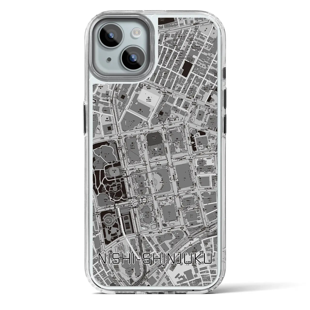 【西新宿（東京都）】地図柄iPhoneケース（MagSafeタイプ）