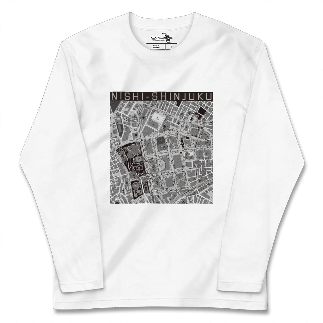 【西新宿（東京都）】地図柄ロングスリーブTシャツ