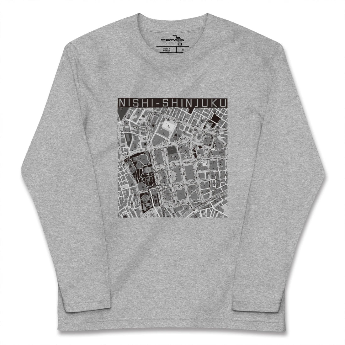 【西新宿（東京都）】地図柄ロングスリーブTシャツ