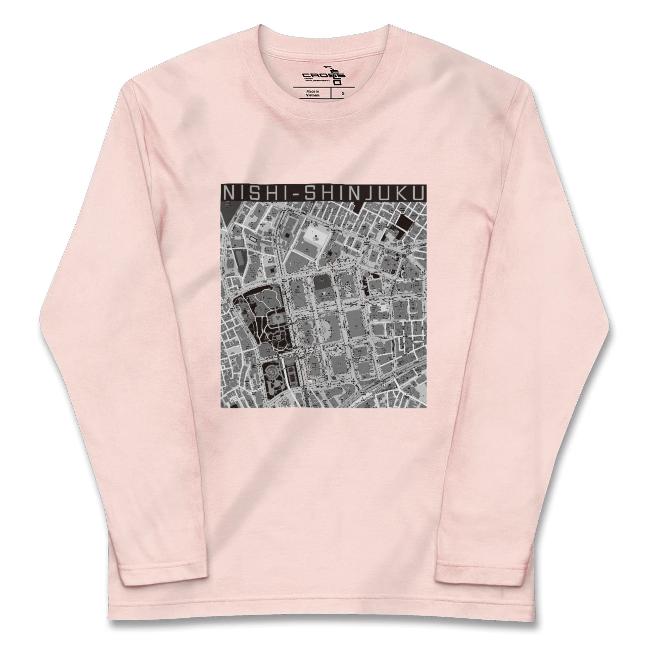 【西新宿（東京都）】地図柄ロングスリーブTシャツ