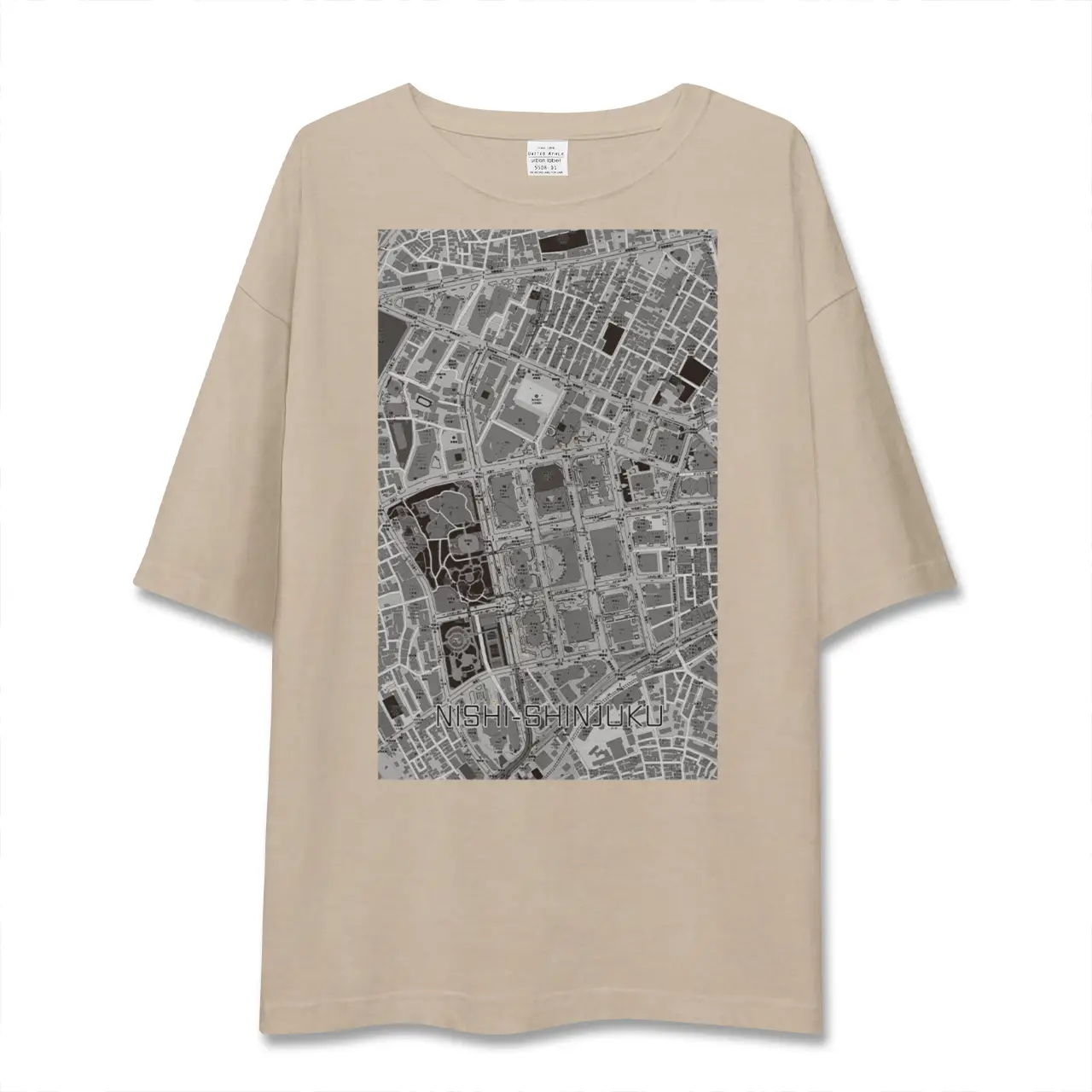 【西新宿（東京都）】地図柄ビッグシルエットTシャツ