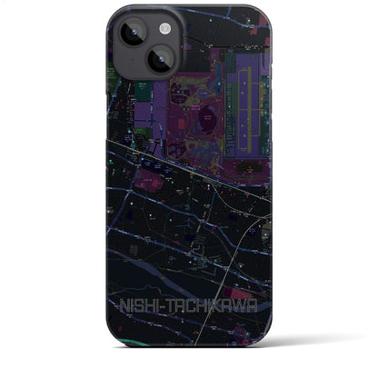 【西立川（東京都）】地図柄iPhoneケース（バックカバータイプ）