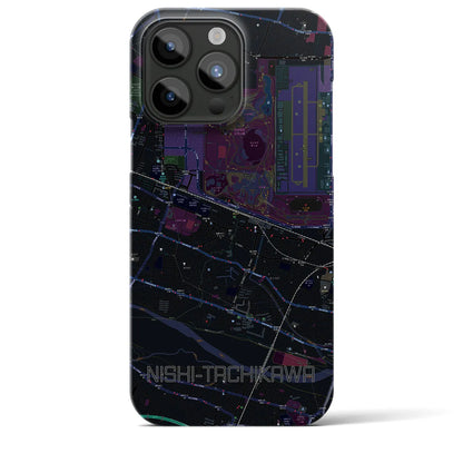 【西立川（東京都）】地図柄iPhoneケース（バックカバータイプ）