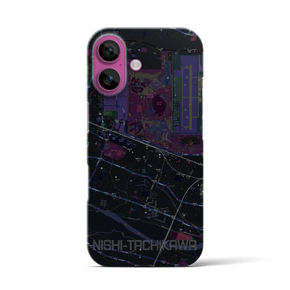 【西立川（東京都）】地図柄iPhoneケース（バックカバータイプ）