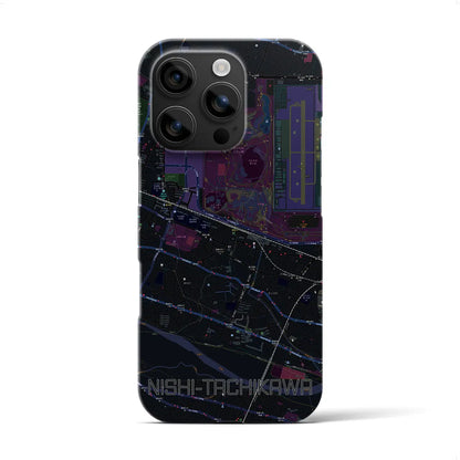 【西立川（東京都）】地図柄iPhoneケース（バックカバータイプ）