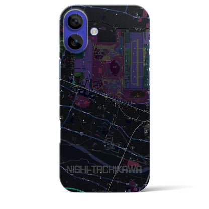 【西立川（東京都）】地図柄iPhoneケース（バックカバータイプ）