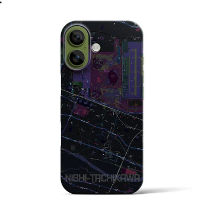【西立川（東京都）】地図柄iPhoneケース（バックカバータイプ）