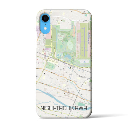 【西立川（東京都）】地図柄iPhoneケース（バックカバータイプ）