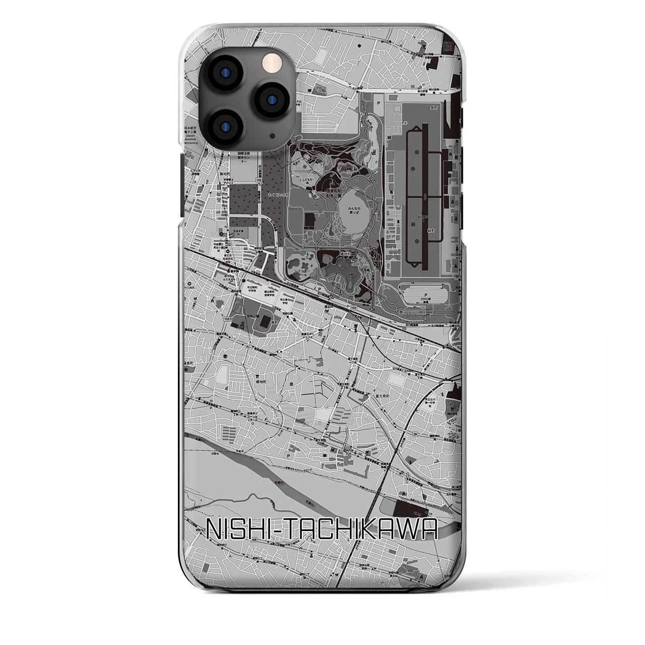 【西立川（東京都）】地図柄iPhoneケース（クリアタイプ）