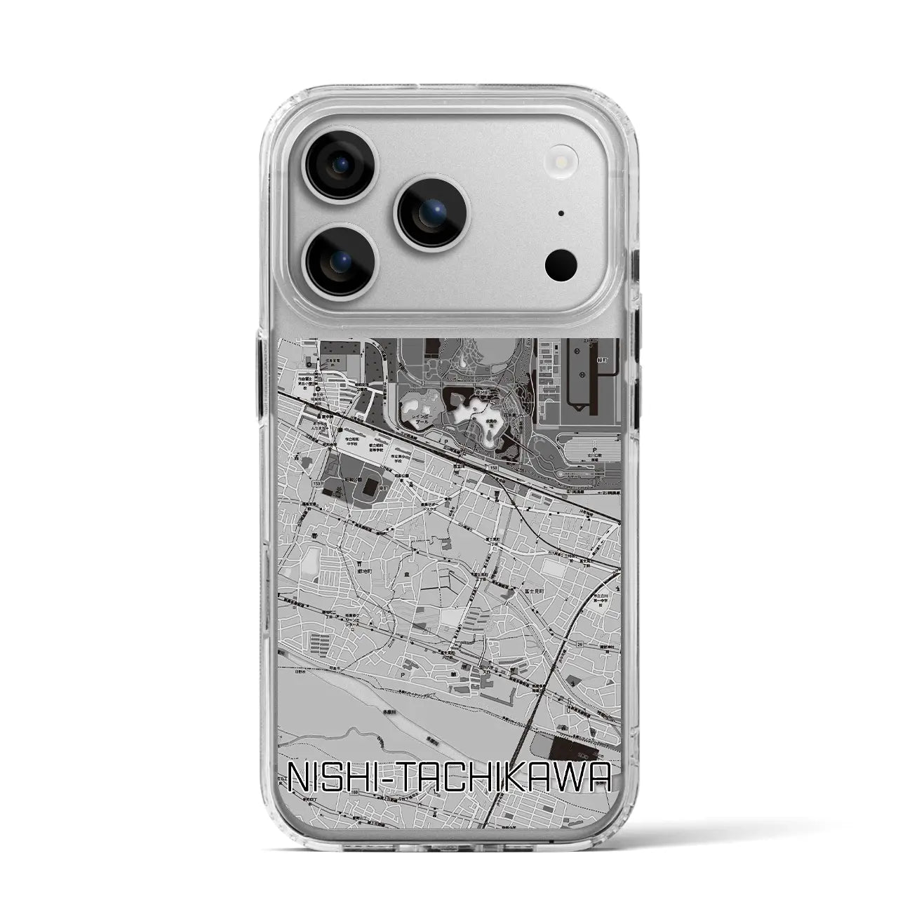 【西立川（東京都）】地図柄iPhoneケース（MagSafeタイプ）