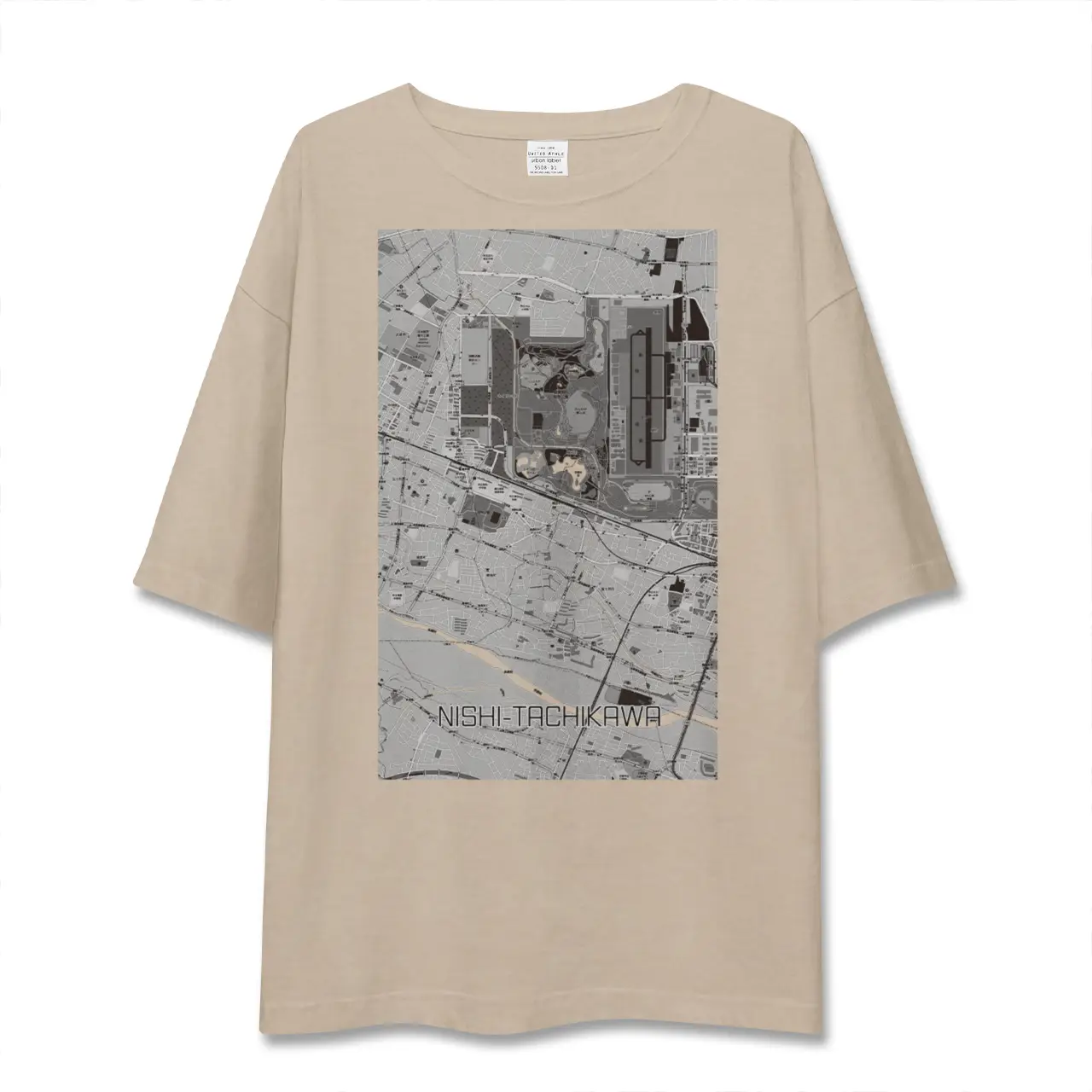 【西立川（東京都）】地図柄ビッグシルエットTシャツ