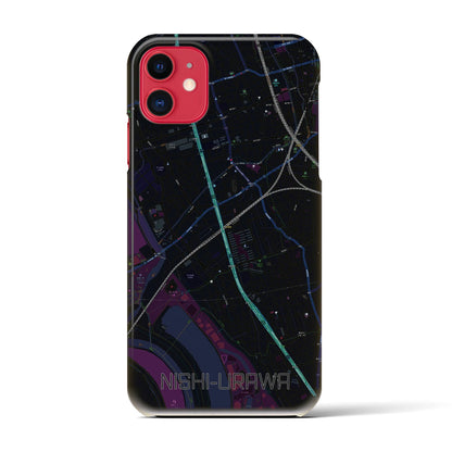 【西浦和（埼玉県）】地図柄iPhoneケース（バックカバータイプ）