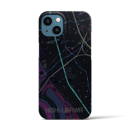 【西浦和（埼玉県）】地図柄iPhoneケース（バックカバータイプ）