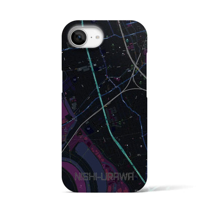 【西浦和（埼玉県）】地図柄iPhoneケース（バックカバータイプ）