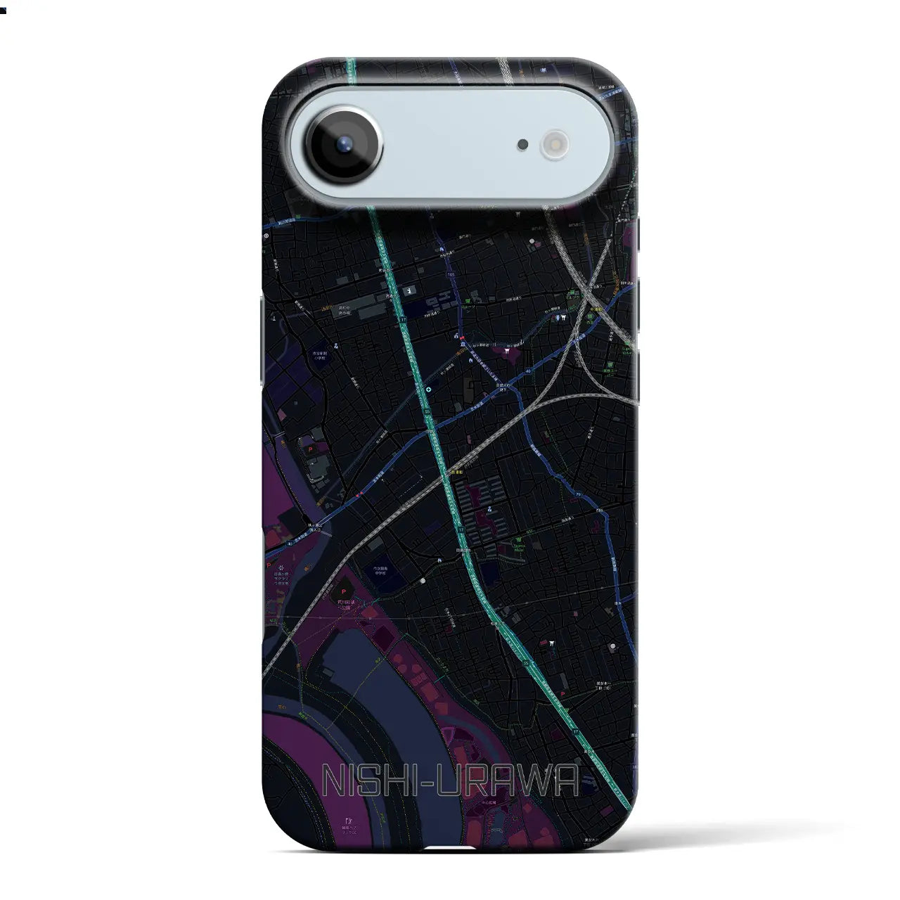 【西浦和（埼玉県）】地図柄iPhoneケース（バックカバータイプ）