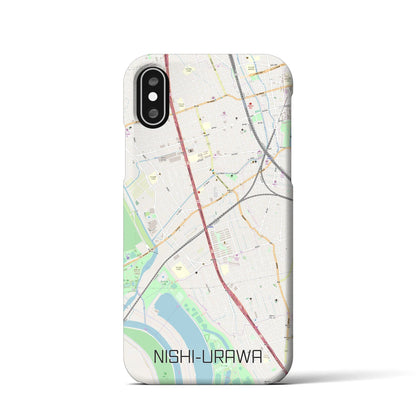 【西浦和（埼玉県）】地図柄iPhoneケース（バックカバータイプ）