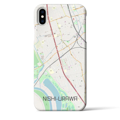 【西浦和（埼玉県）】地図柄iPhoneケース（バックカバータイプ）