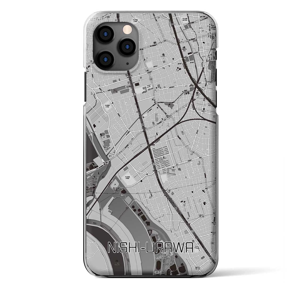 【西浦和（埼玉県）】地図柄iPhoneケース（クリアタイプ）